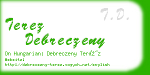 terez debreczeny business card